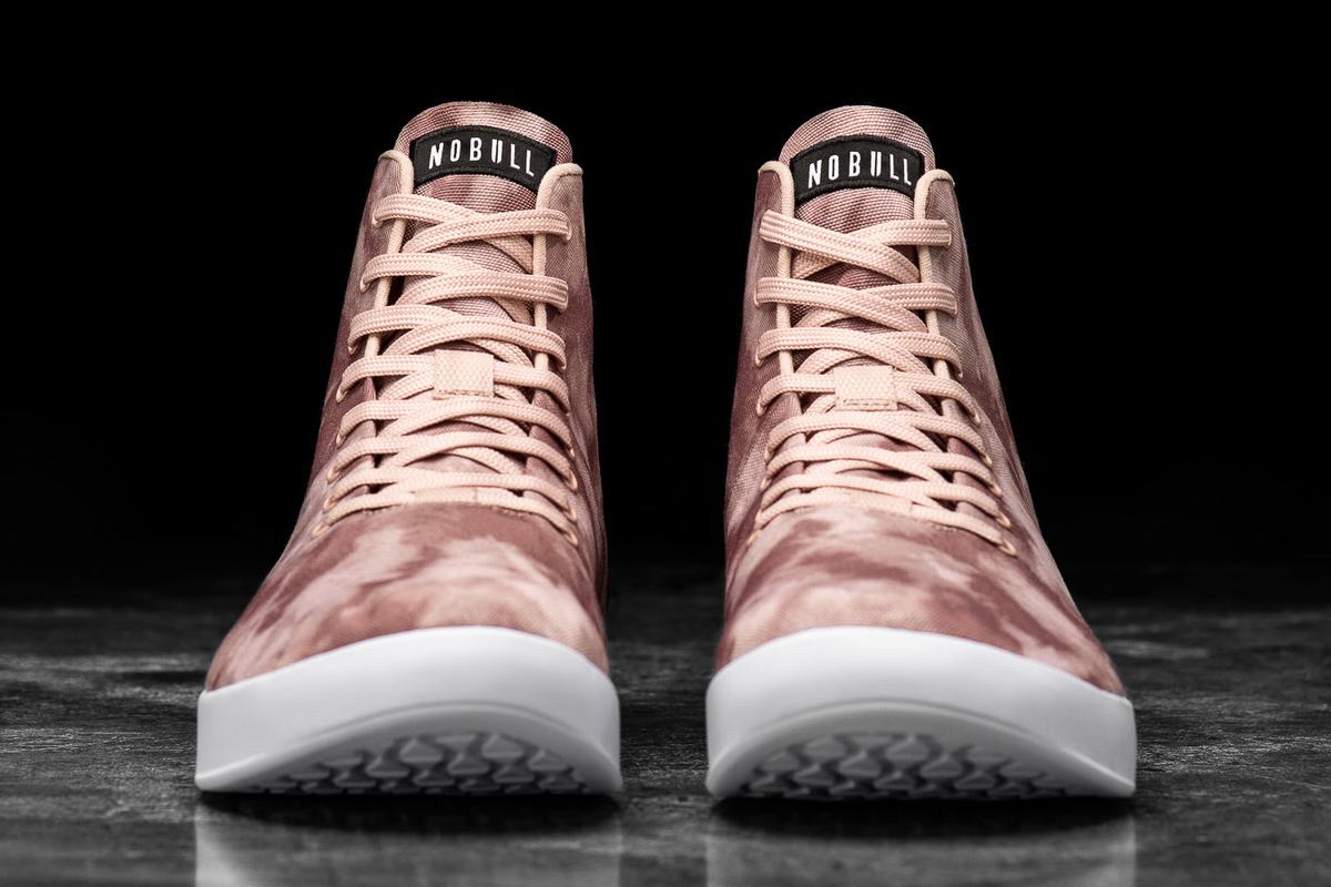 Nobull High-Top Tie-Dye Canvas Women's Trainers Rose | Australia (PB1587)